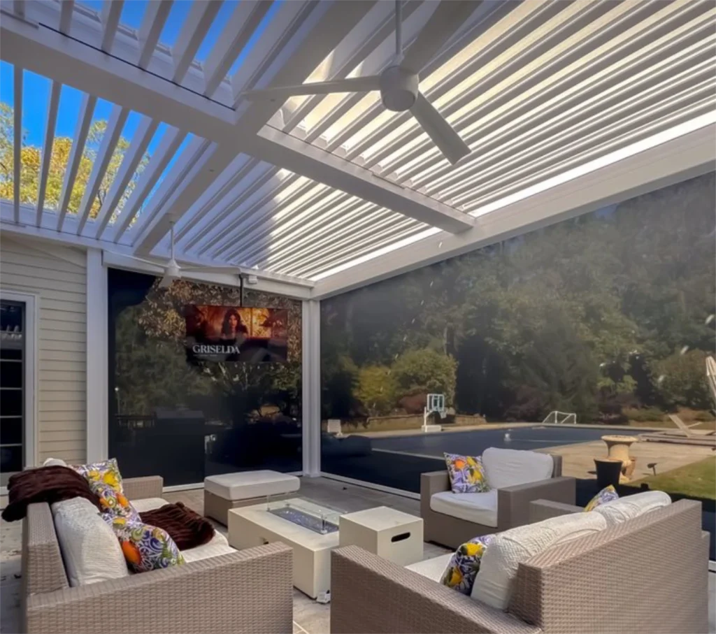 louvred roof patio pergola builder sunshine coast